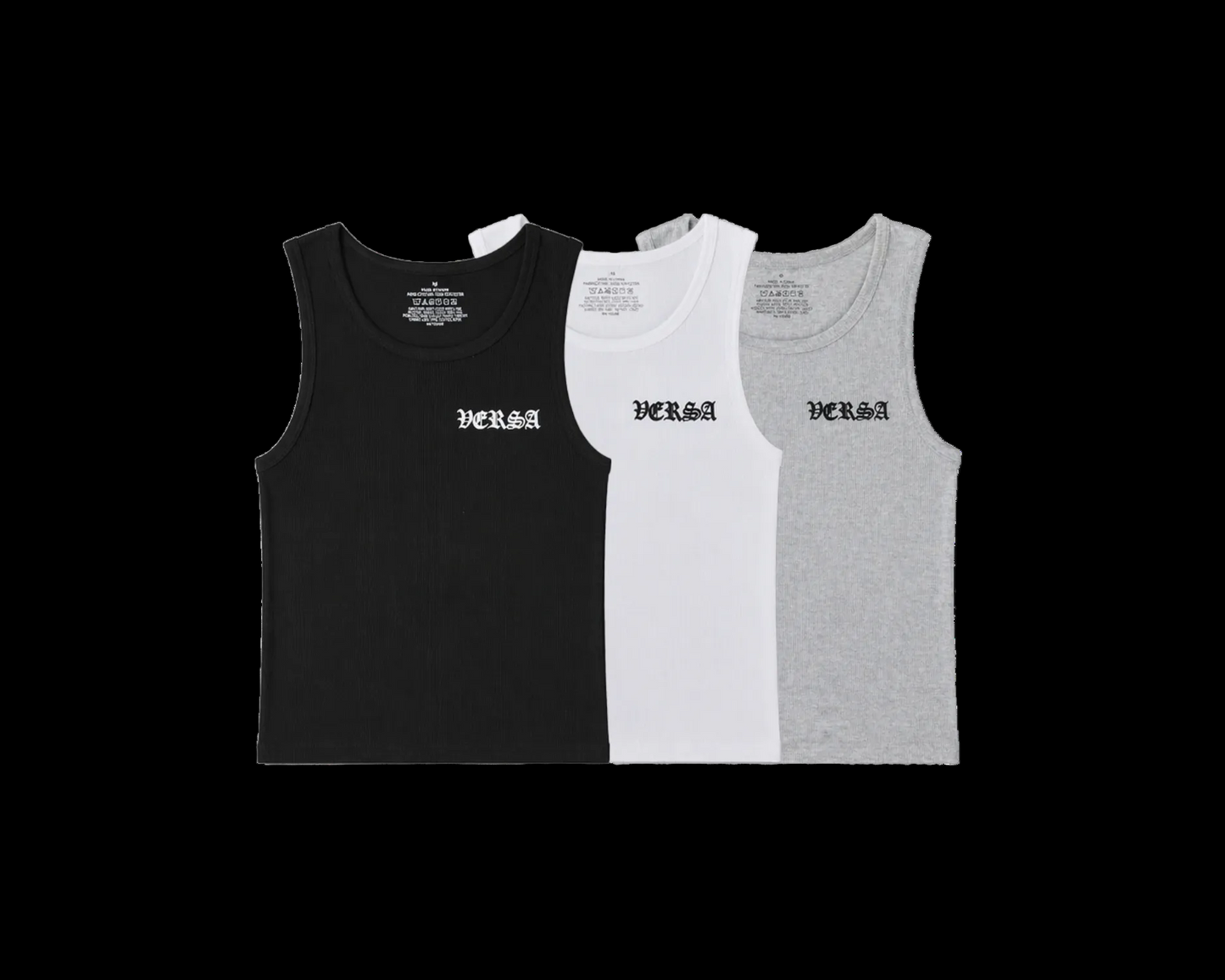 VERSA RIBBED VESTS - 3PK